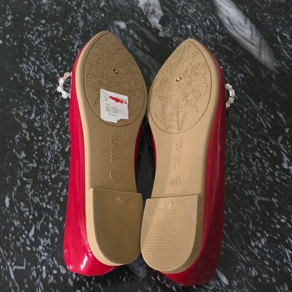 BRAND NEW TOP MODA COMFORT  with  RHINESTONE BOW WOMEN  FLAT R3 - Picture 11 of 15